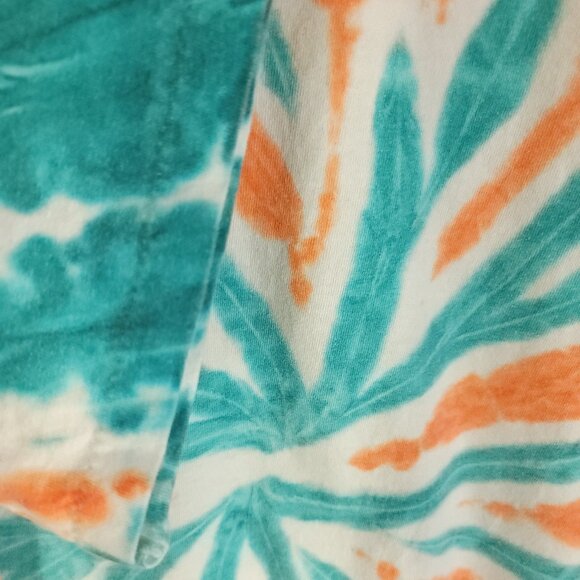 Vtg Miami Dolphins Graphic T-Shirt Men's XL Orange Aqua Tie Dye Sport Attack - Picture 9 of 10